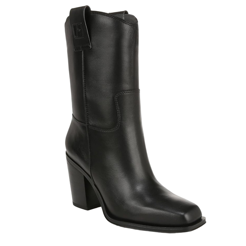Franco Sarto Women’s Black Valor Square Toe Mid Calf Heeled Boots - Sz 10M, NWOB